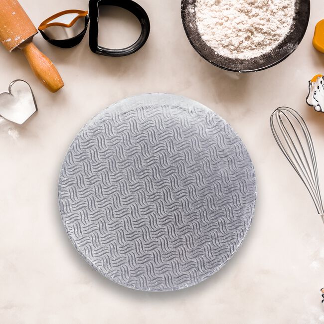 Mason Cash Silver Cake Board Round - 12"